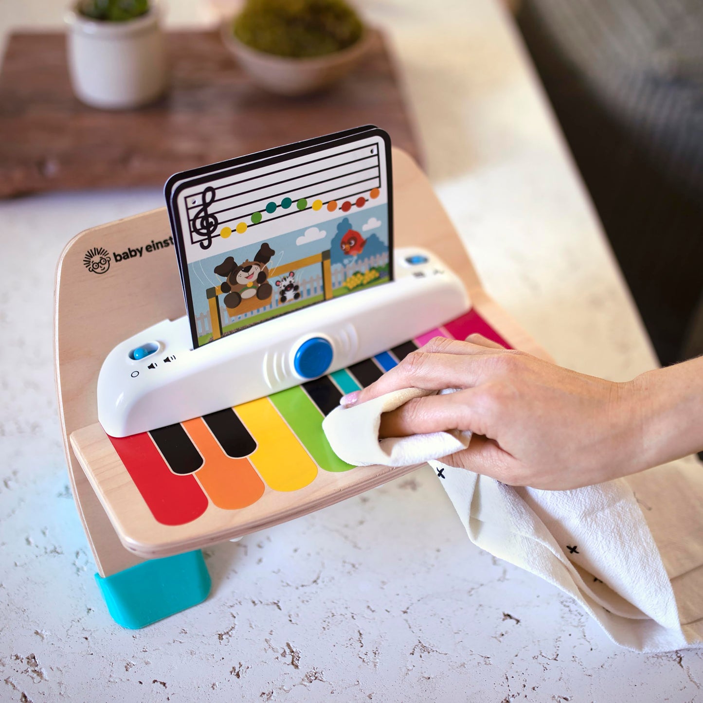 Baby Einstein & Hape Magic Touch puidust mängupiano, Montessori muusikamänguasi, 6+ kuud