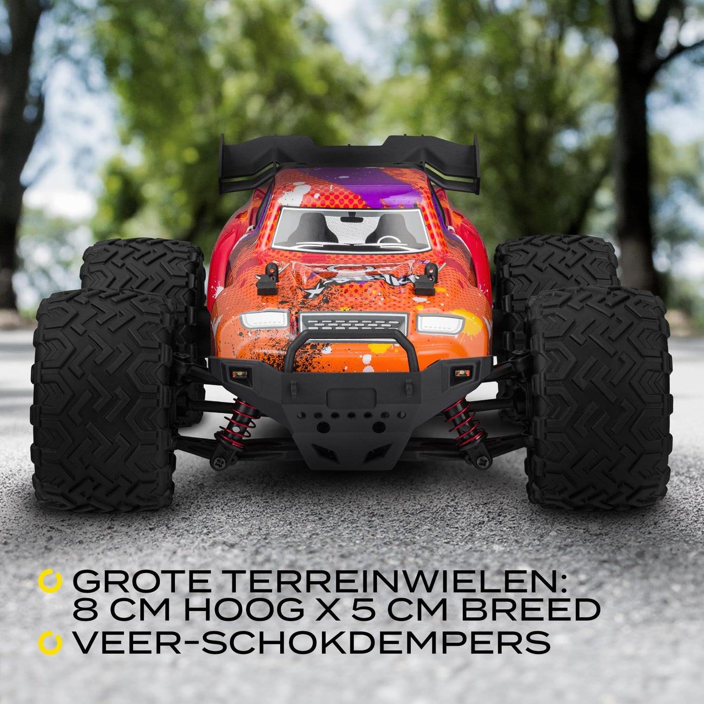 Overmax X-Strike puldiauto – 45 km/h, 4WD, LED-tuled, 2 akuga komplekt