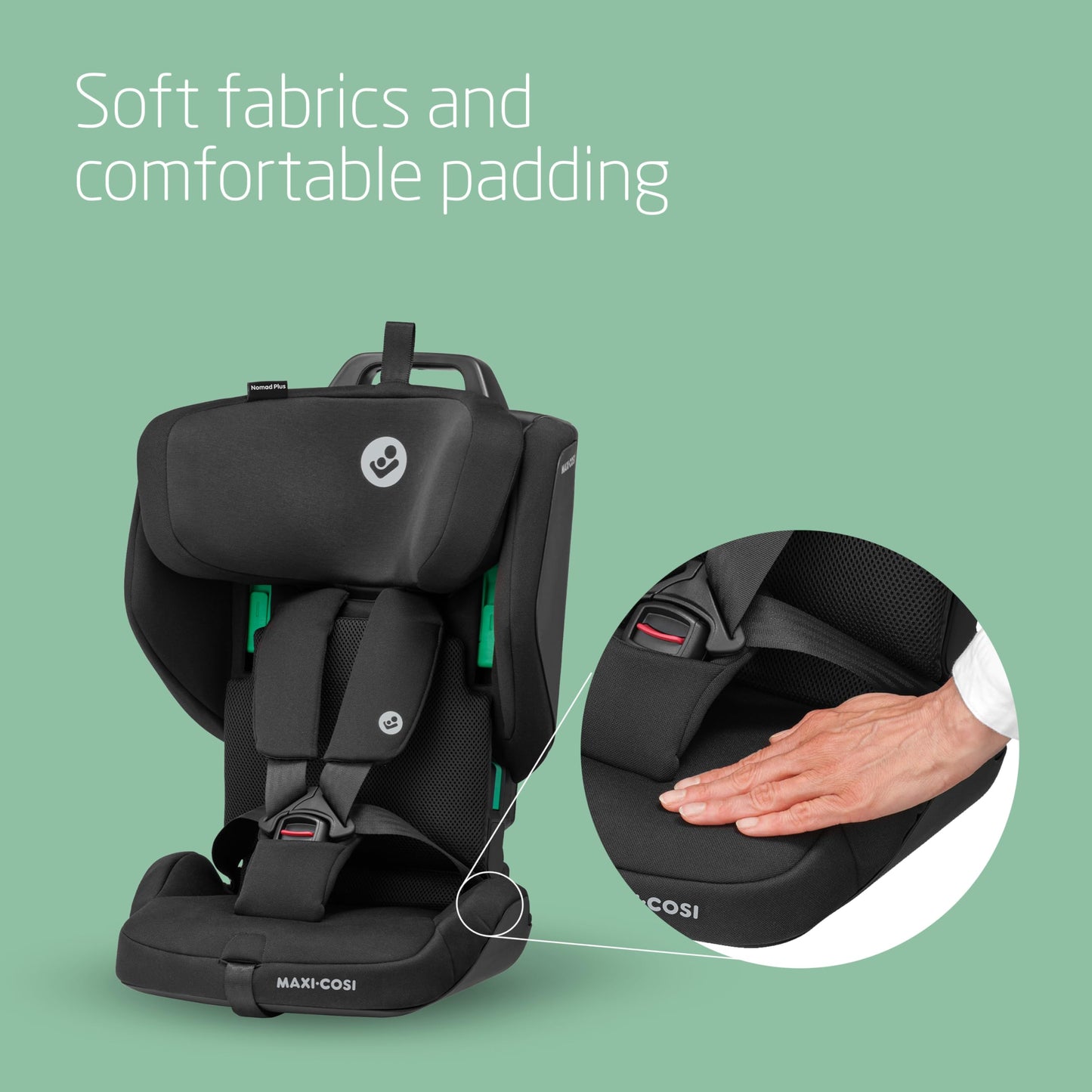 Maxi-Cosi Nomad Plus kokkupandav turvatool, 15 kuud – 4 a, 76–105 cm, must