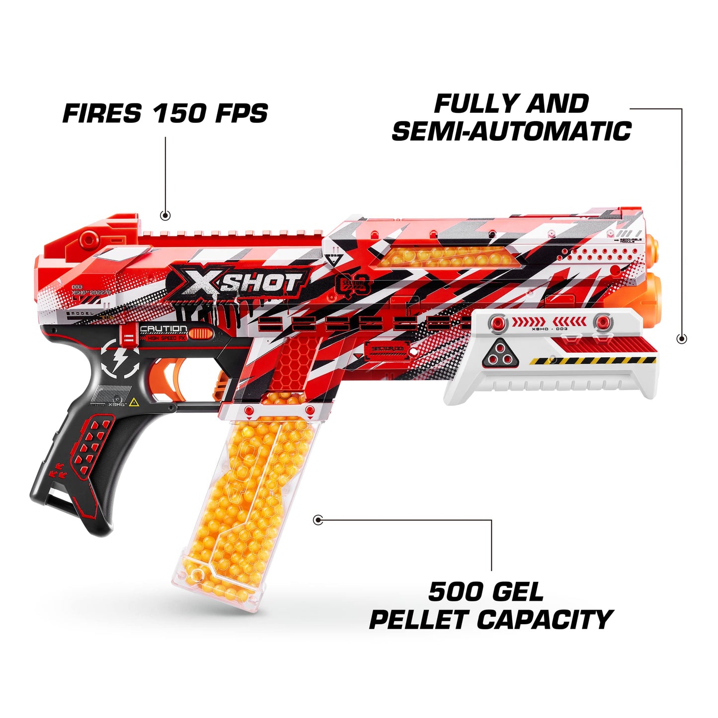 XSHOT Hyper Gel Clutch toy gun, manual, with 5000 gel balls, 14+