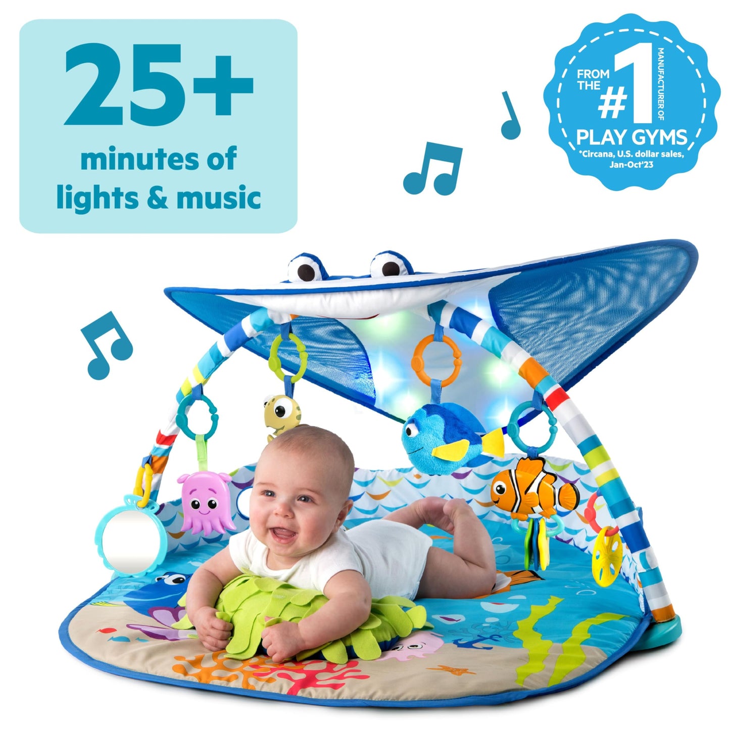 Bright Starts Disney Baby Finding Nemo Mr. Ray play mat and activity center