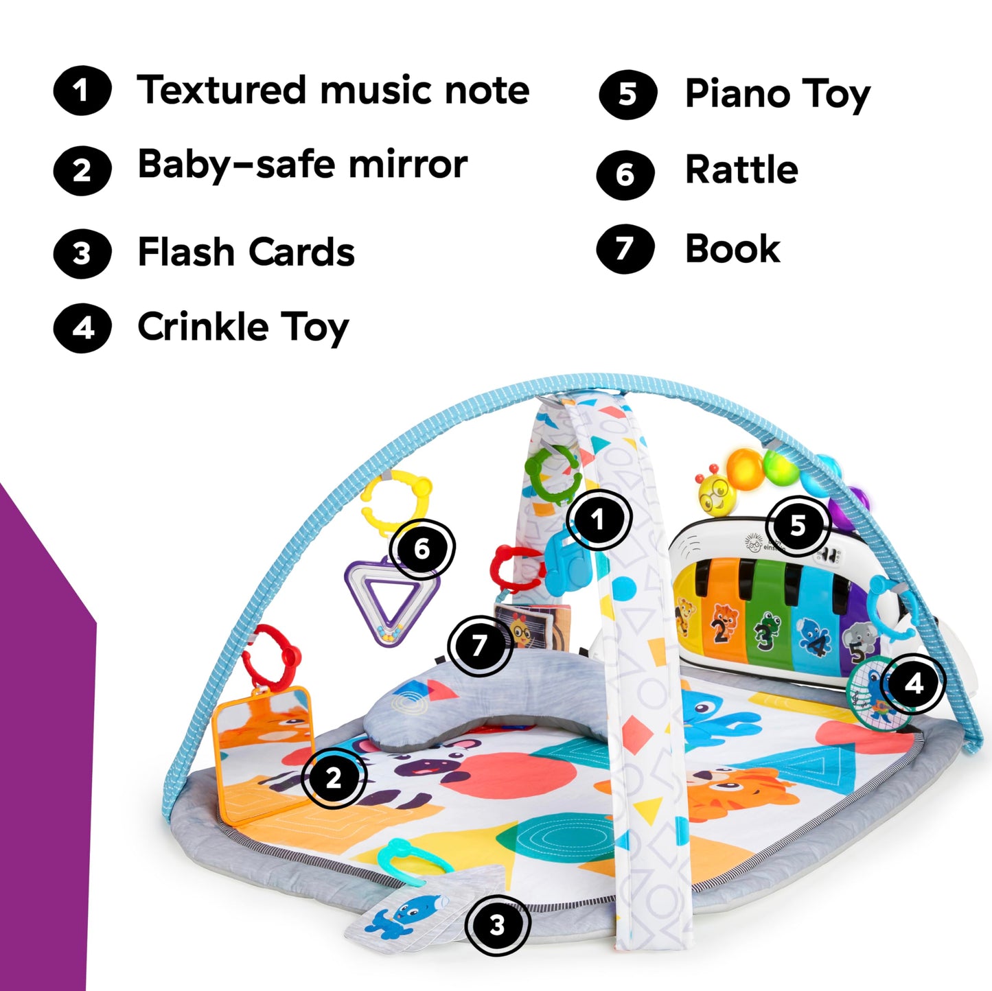 Baby Einstein 4-ühes Kickin’ Tunes muusikaline tegevusmatt ja klaveriga mängukeskus