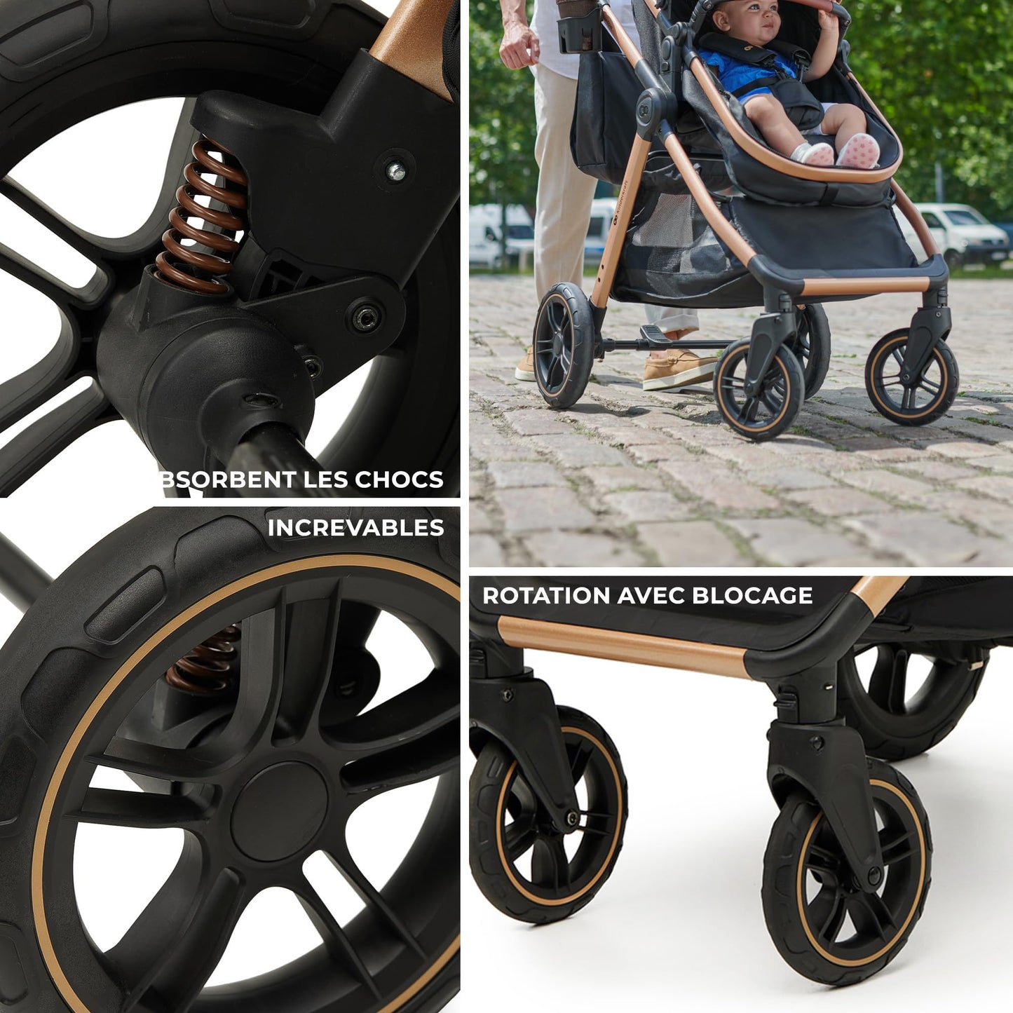Kinderkraft ESME 3-in-1 vankrikomplekt kandekorvi, jalutuskäru ja i-Size turvahälliga, Moonlight Grey