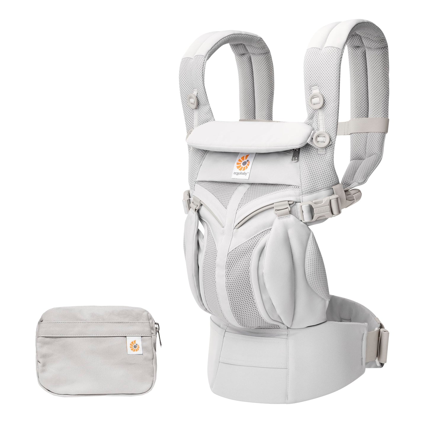 Ergobaby Omni 360 Cool Air Mesh kandekott vastsündinule kuni 3. eluaastani, Pearl Grey