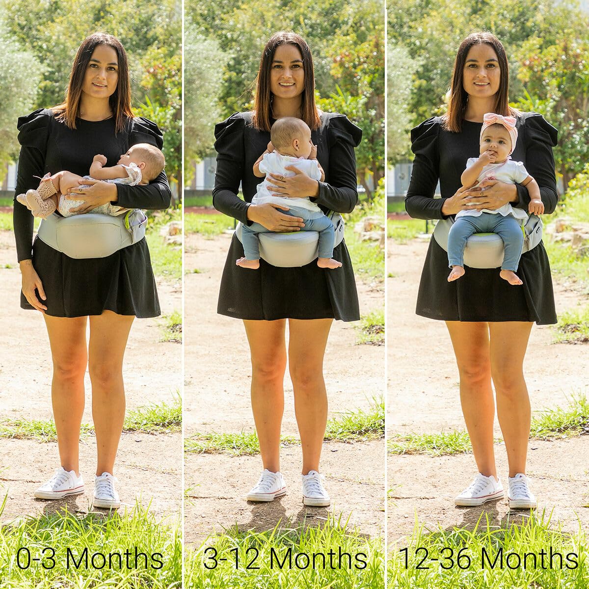 InnovaGoods ergonomic baby carrier belt with pockets, 0–3 years