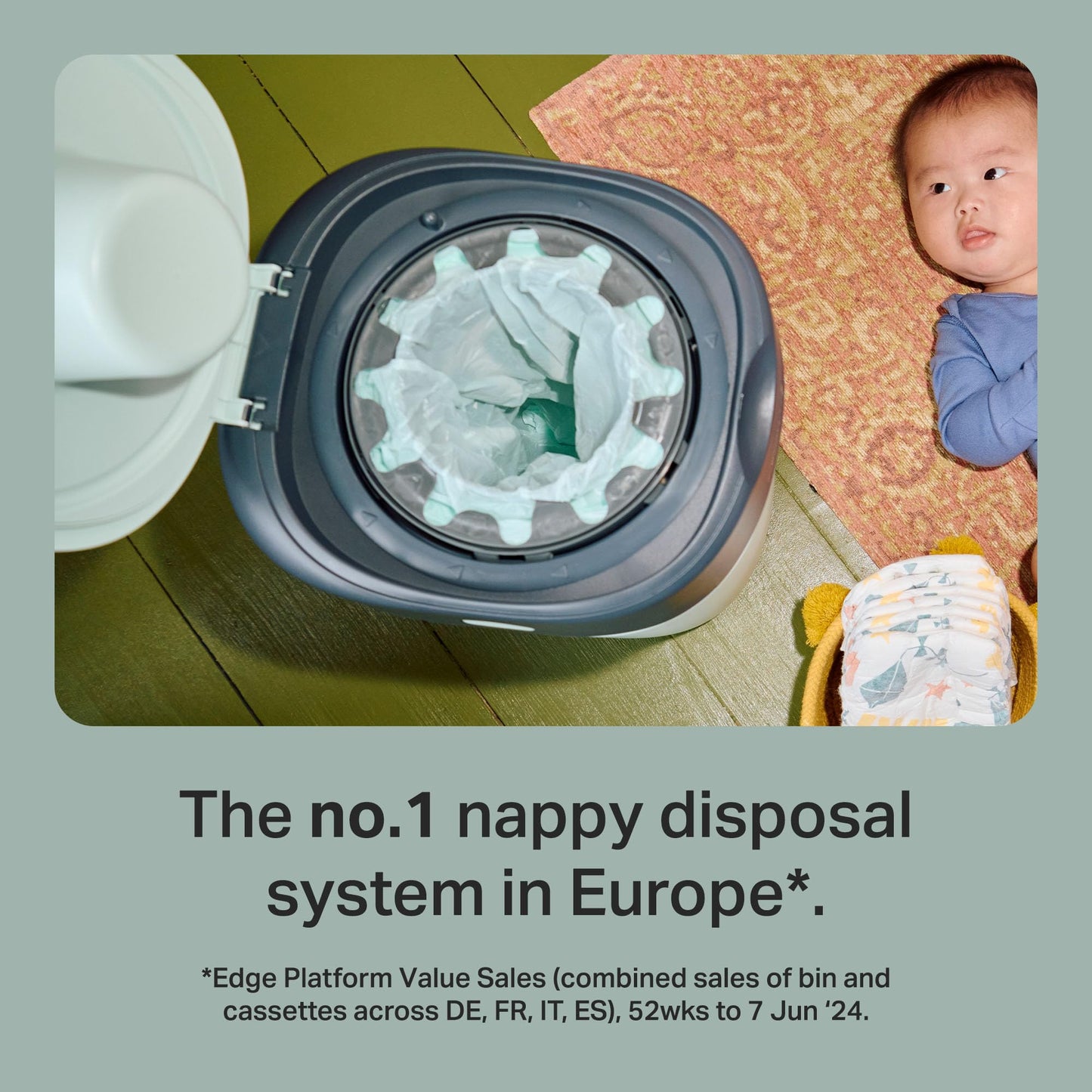 Tommee Tippee Twist & Click mähkmekonteiner koos 2 kassetiga