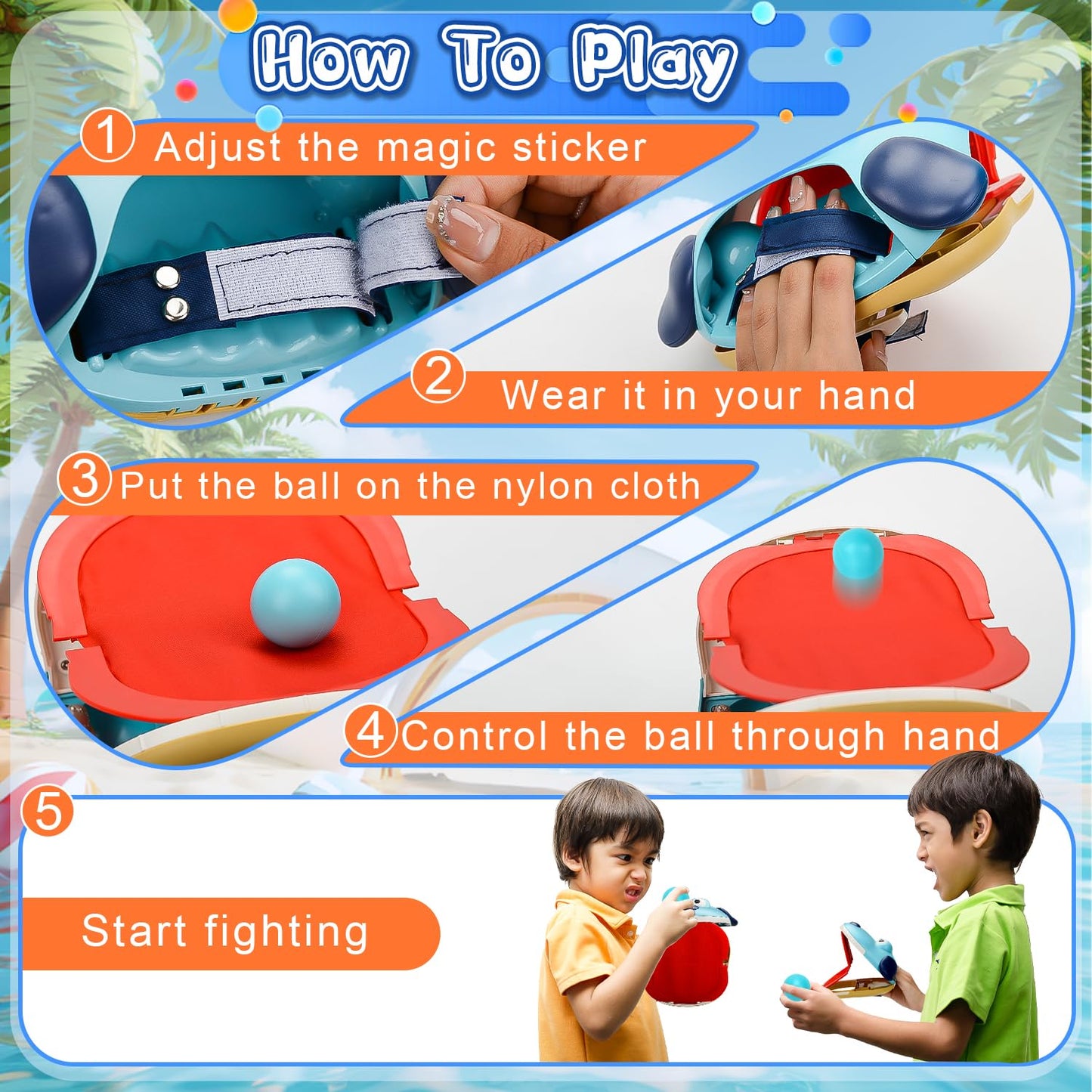 Squap viska-ja-püüa pallimäng lastele (alates 6 a)