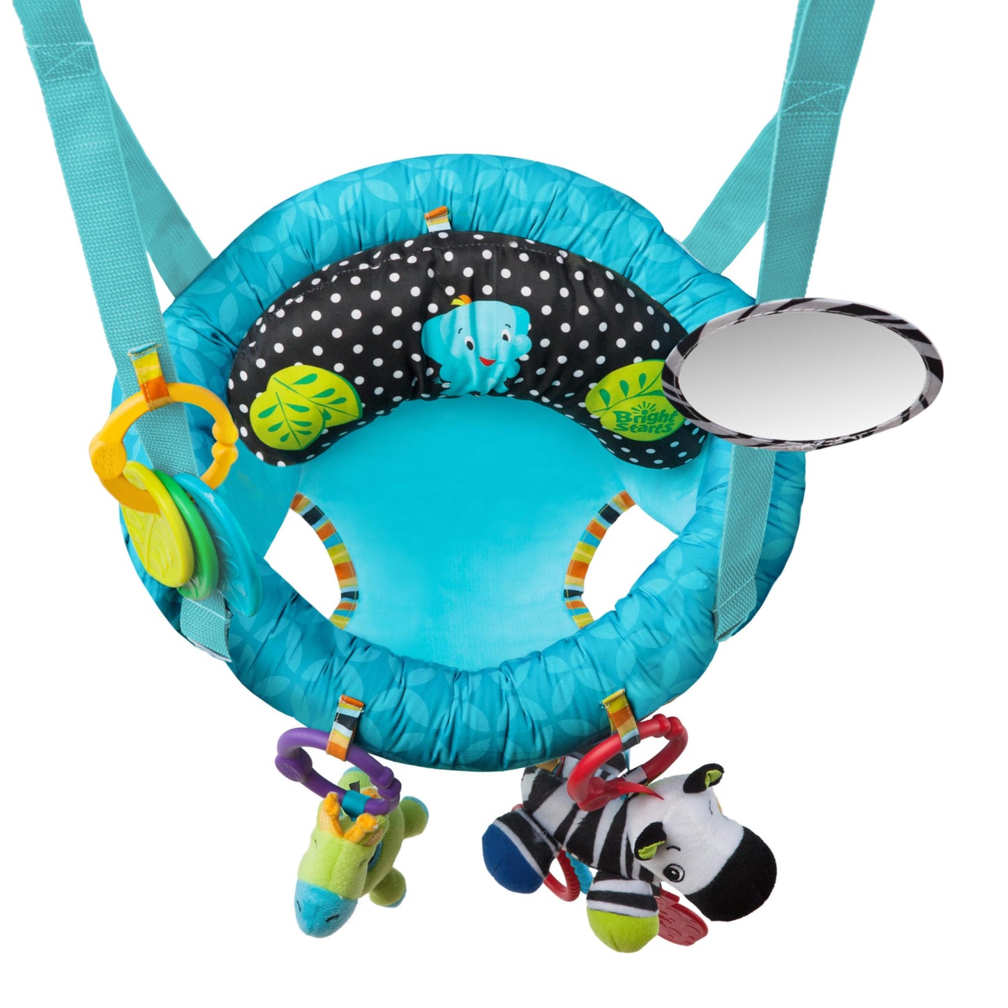 Bright Starts Bounce 'n Spring Deluxe uksekiik beebile, mänguasjadega