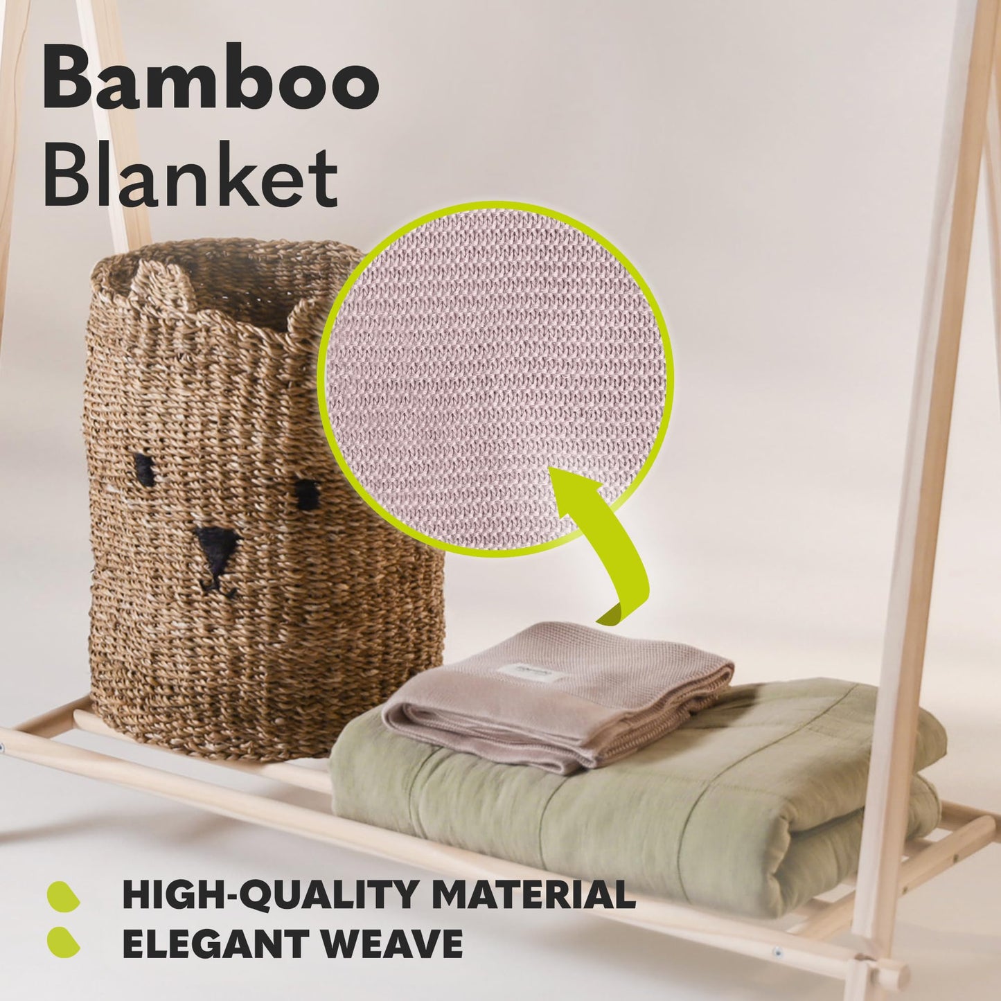 Lionelo bambusest beebitekk 100×75 cm, 100% puuvill, antibakteriaalne ja hüpoallergeenne, roosa