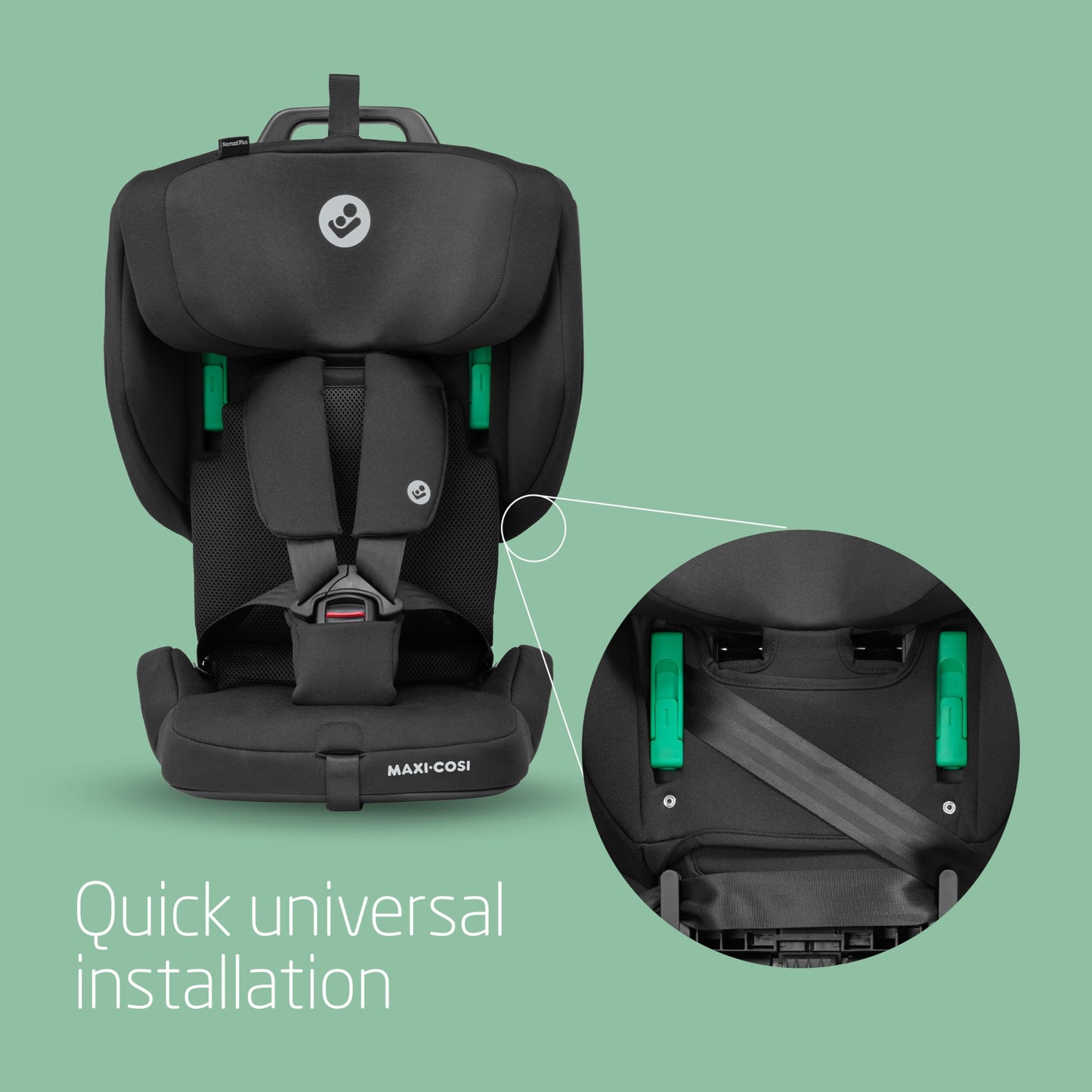 Maxi-Cosi Nomad Plus kokkupandav turvatool, 15 kuud – 4 a, 76–105 cm, must