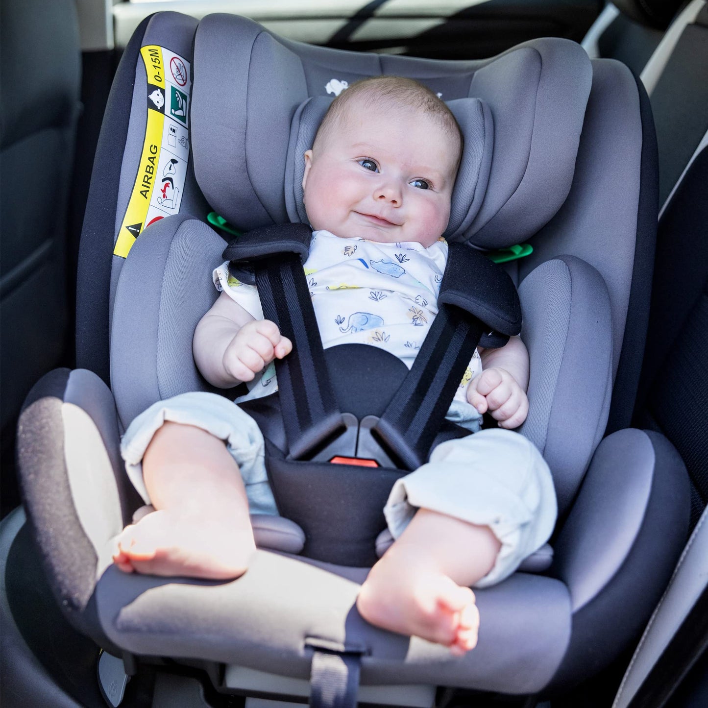 Bebeconfort EvolveFix Plus i-Size car seat, 360° rotating, 0–12 years / 40–150 cm, Black Mist