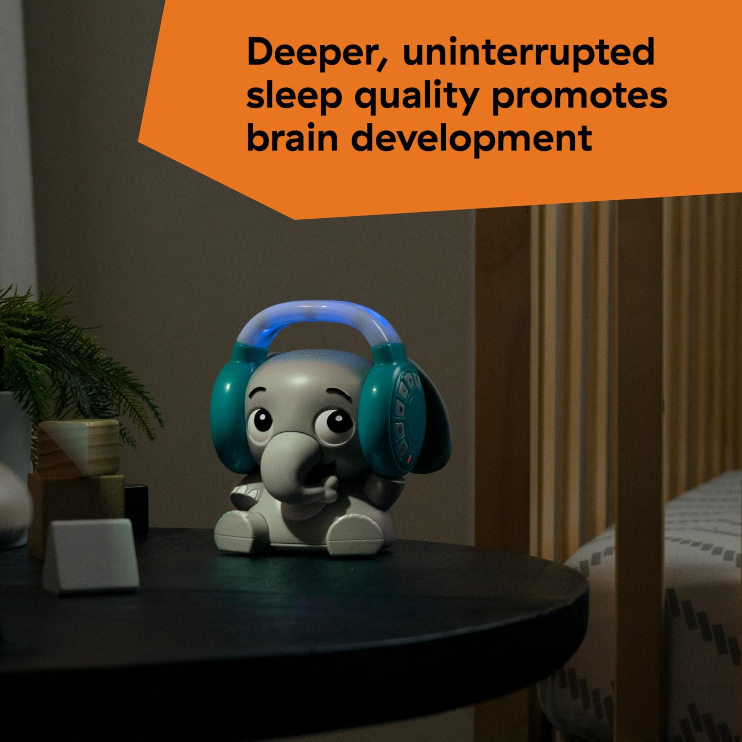 Baby Einstein Earl the Elephant Bluetooth rahusti ja öövalgus, hall