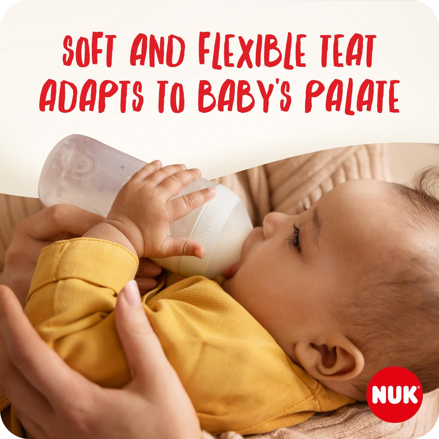 NUK Perfect Match pudeli luttide komplekt, S-suurus, 0+ kuud, 2 tk, anti-koolik, silikoon