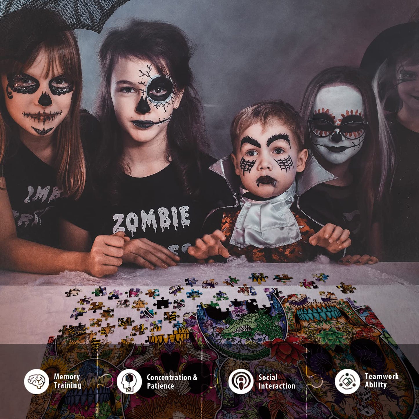 TAOZI&LIZHI 1000-tükiline pusle „Day of the Dead“ helendava efektiga