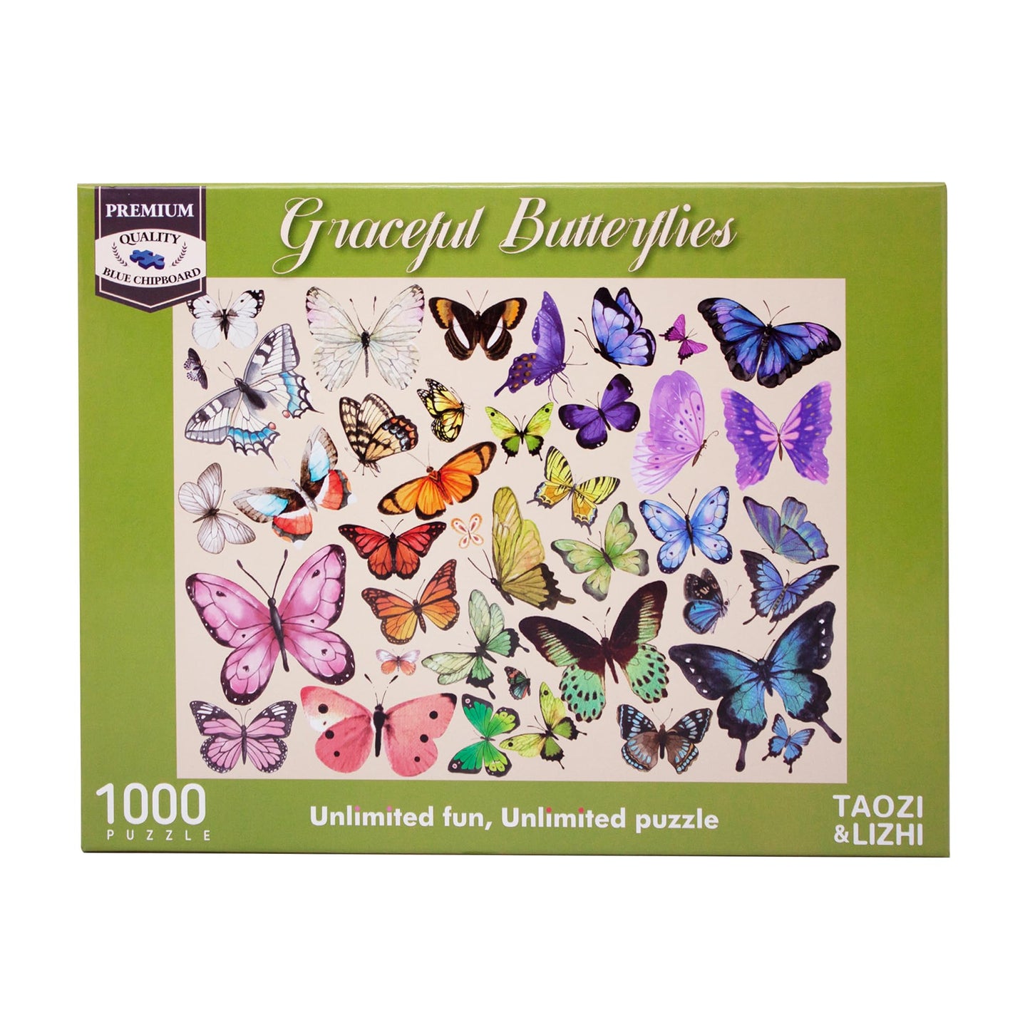 TAOZI&LIZHI liblikate pusle „Butterfly Beauty“, 1000 tükki