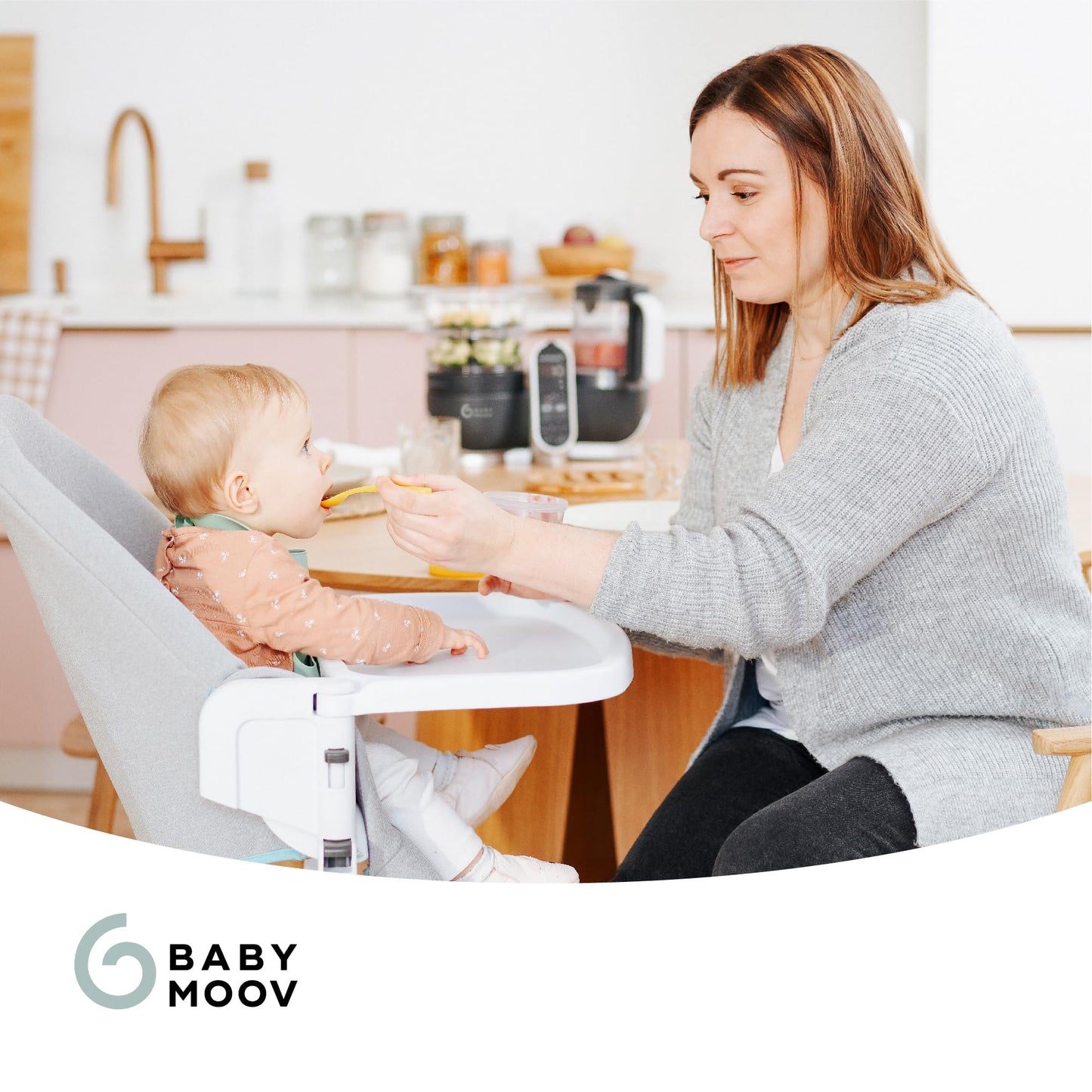 Babymoov beebitoidu säilitustopsid, 6 tk komplekt (240 ml), lekkekindlate silikoonkaantega