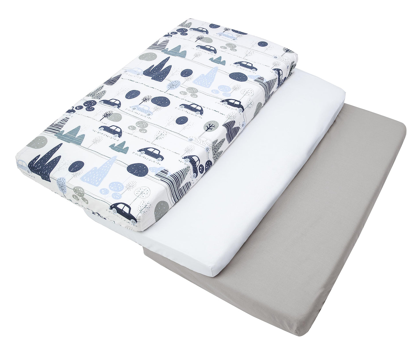 Medi Partners 3-osaline beebivoodi lina komplekt, 60 × 120 cm, 100% puuvill