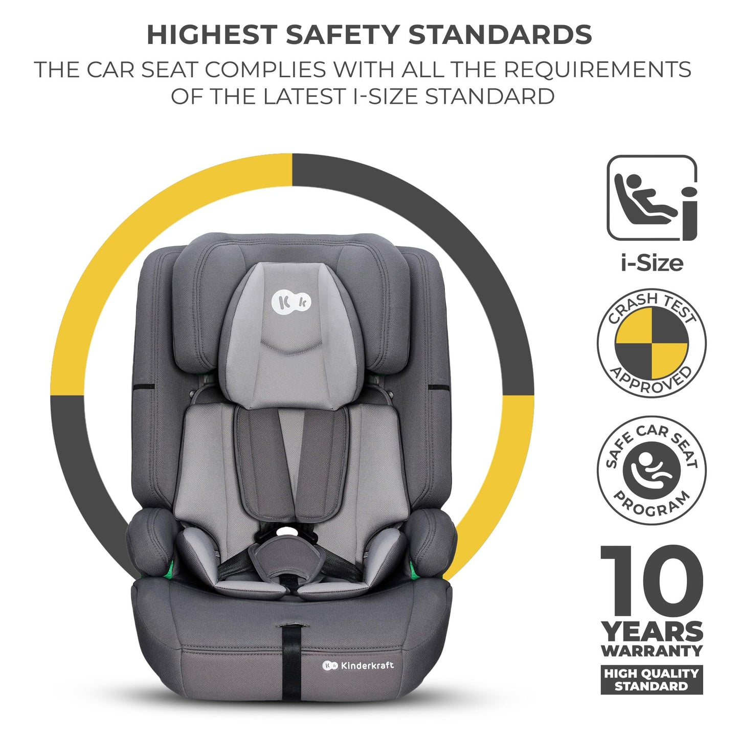 Kinderkraft Safety FIX2 i-Size turvatool 76–150 cm (9–36 kg), ISOFIX, hall