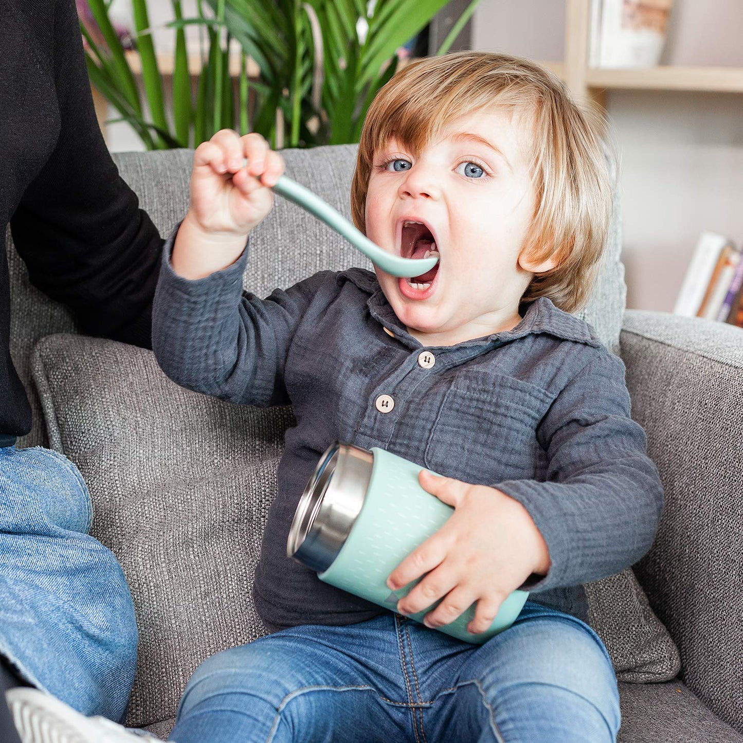 Suavinex toidutermos beebitoidule, roostevabast terasest, roheline