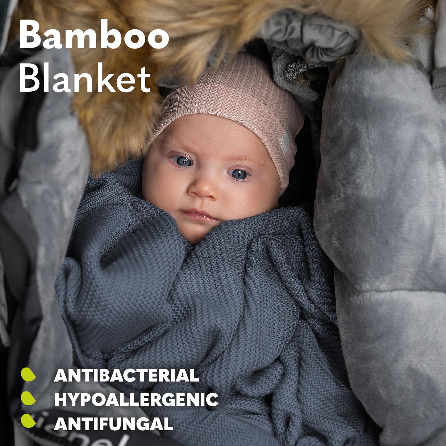 Lionelo bambusest beebitekk 100×75 cm, 100% puuvill, antibakteriaalne ja hüpoallergeenne, roosa