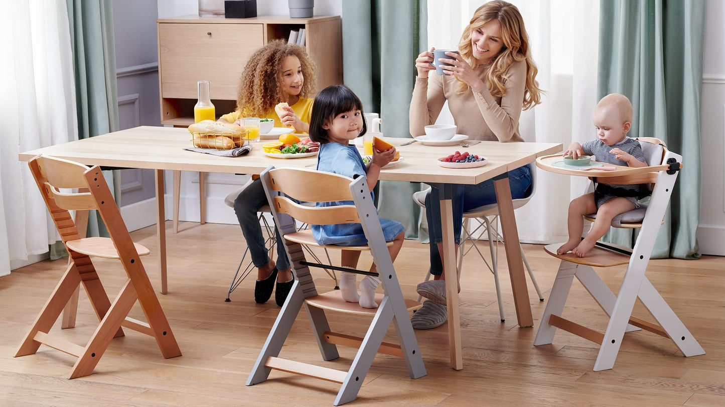 Kinderkraft ENOCK 3-in-1 puidust söögitool, puit