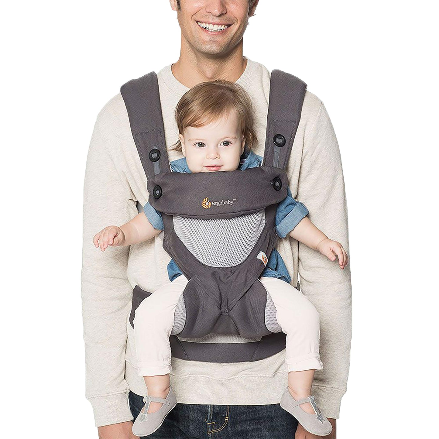 Ergobaby 360 Cool Air Mesh ergonoomiline kandekott, Carbon Grey (5,5–20 kg)