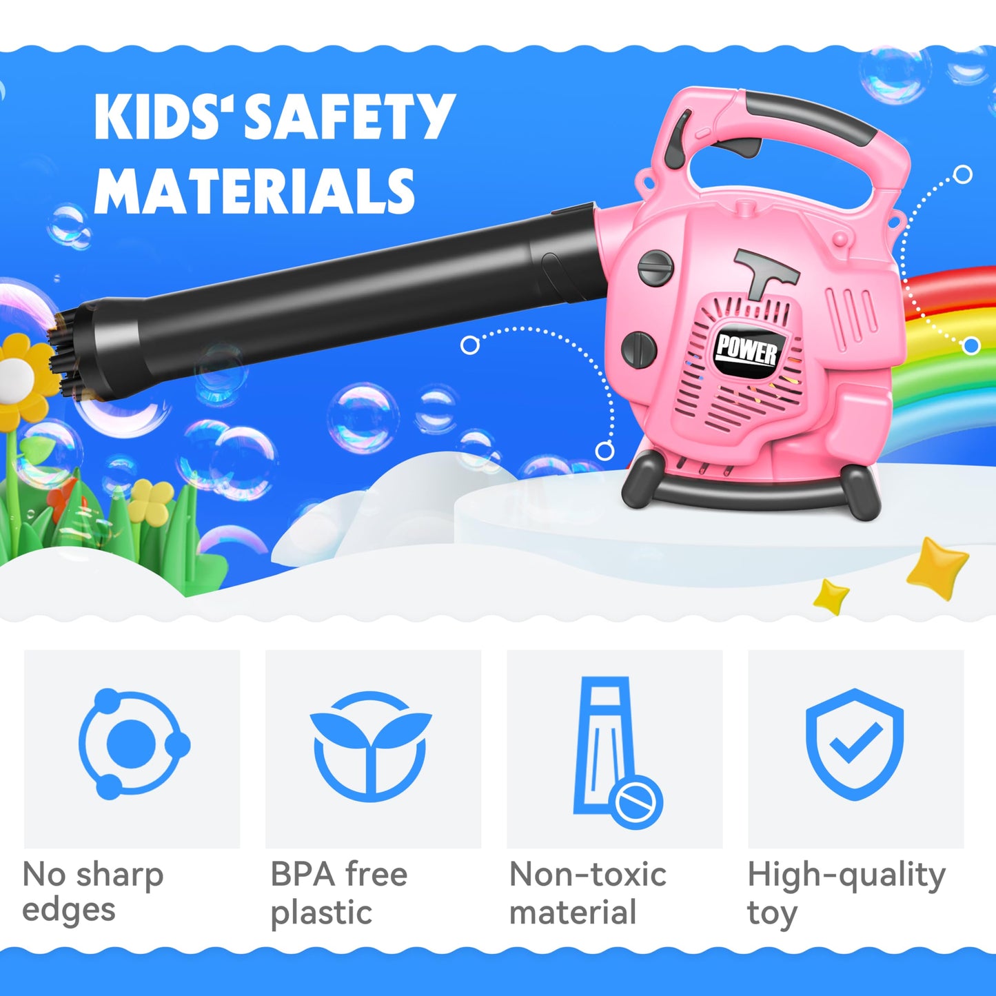 Toy Choi’s 2-in-1 mullimasin ja aiatööriistade komplekt väikelastele, roosa