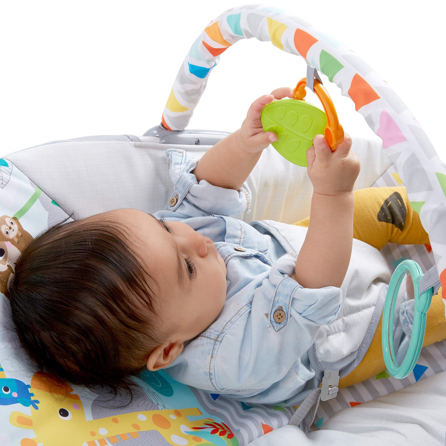 Bright Starts beebitool Safari Fun, vibratsiooniga lamamistool, kuni 9kg