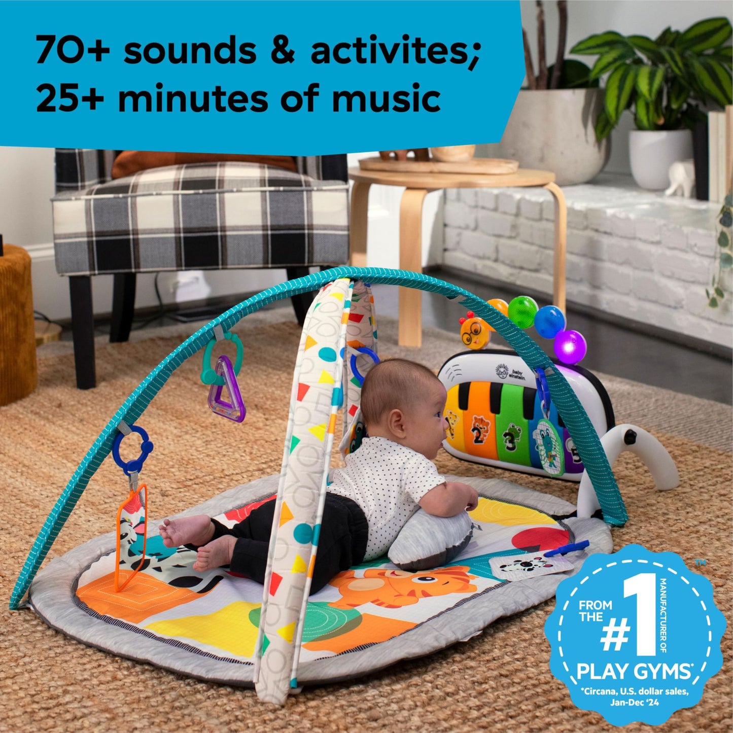 Baby Einstein 4-ühes Kickin’ Tunes muusikaline tegevusmatt ja klaveriga mängukeskus