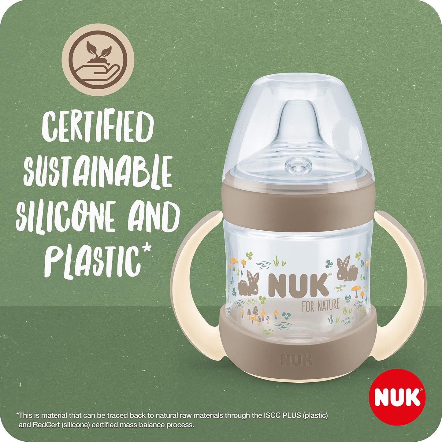NUK for Nature joogitops 150 ml, 6–18 kuud, lekkekindel, temp.indikaatoriga, beez