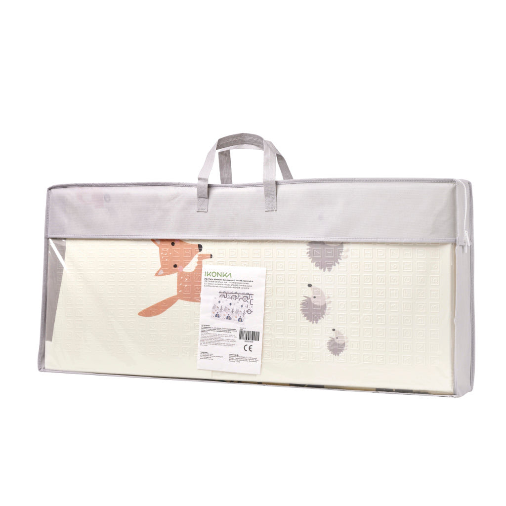 Kahepoolne kokkupandav mängumatt 179 × 198 cm - Elevandid / Tänav