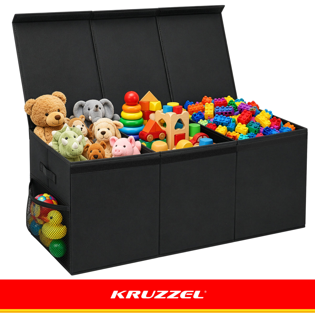 Kokkupandav mänguasjakast 132 l, must (Black)