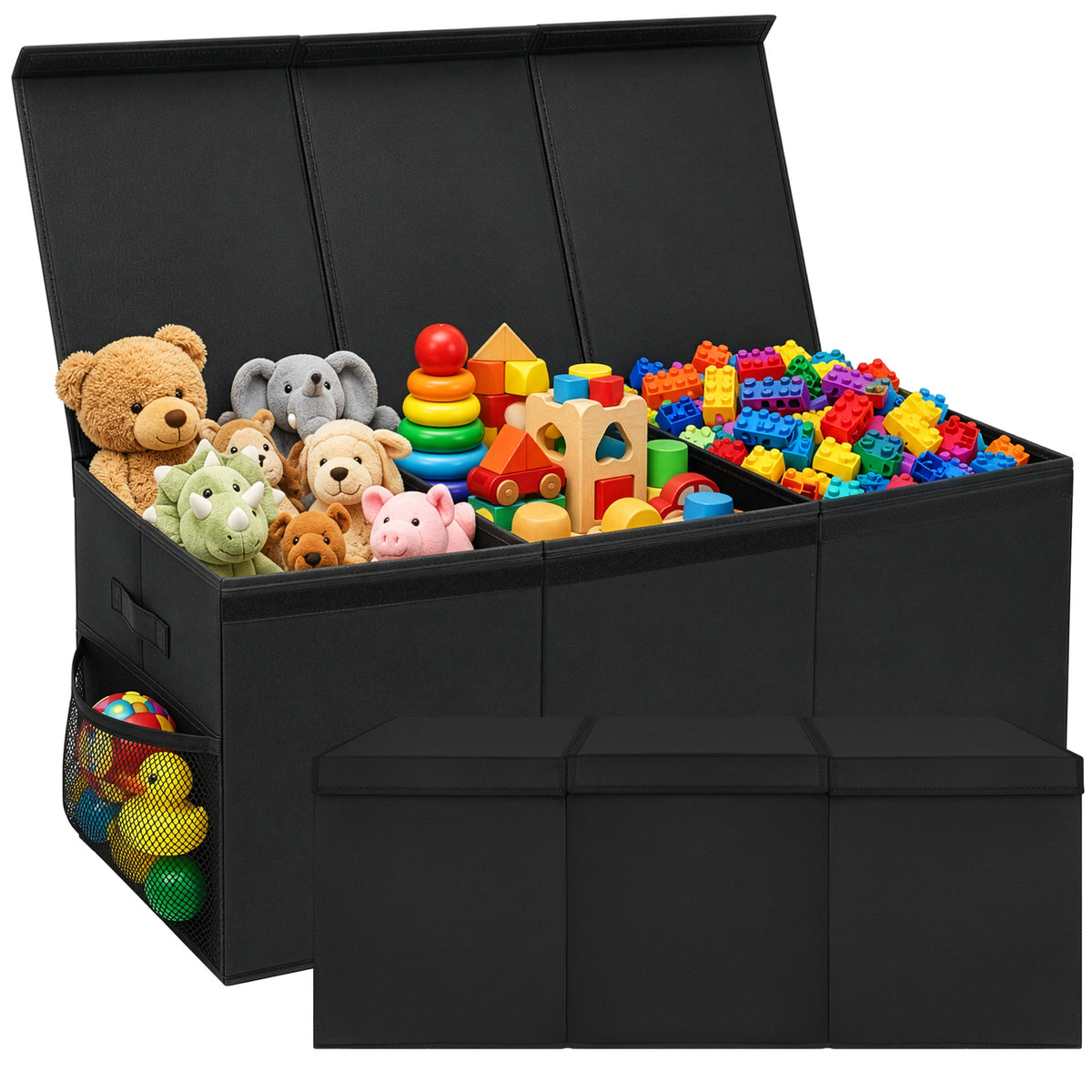 Kokkupandav mänguasjakast 132 l, must (Black)