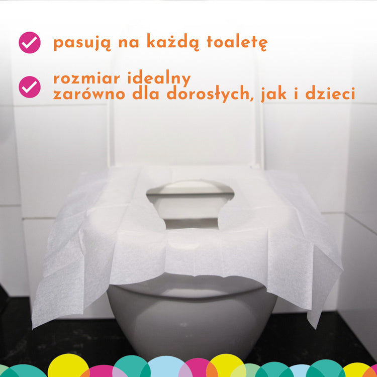 WuCetki ühekordsed paberist prill-laua katted XXL servadega lastele ja täiskasvanutele, 10 tk