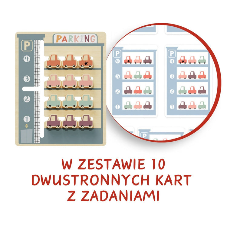 Topbright Parking Challenge puidust loogikamäng, parkimismaja 12 auto ja 20 ülesandega (3+)
