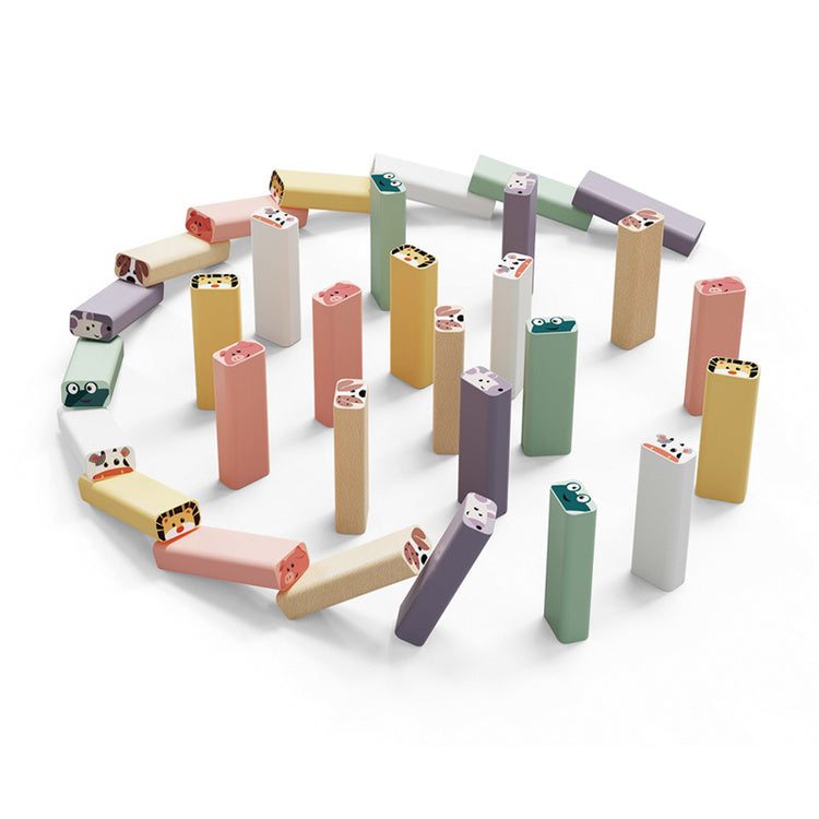 Topbright Wobble Tower puidust osavusmäng, vankuv torn 51 loomaklotsiga (3+)