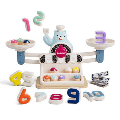 Topbright Yummy Bear matemaatikamäng, kaalud koogikeste ja numbritega