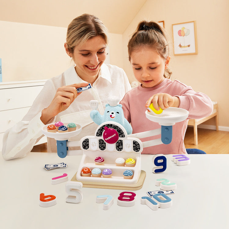 Topbright Yummy Bear matemaatikamäng, kaalud koogikeste ja numbritega (3+)