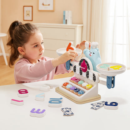 Topbright Yummy Bear matemaatikamäng, kaalud koogikeste ja numbritega (3+)