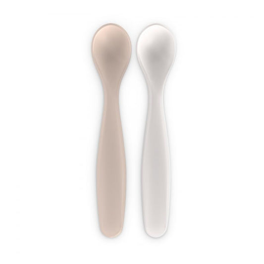 Suavinex õpetlikud lusikad, 2 tk, pikk käepide ja pehmed servad, 6+ kuud, roosa