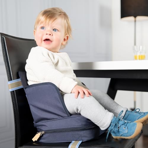 roba täispuhutava õhkpadjaga söögitooli kõrgendusiste lapsele, tumesinine