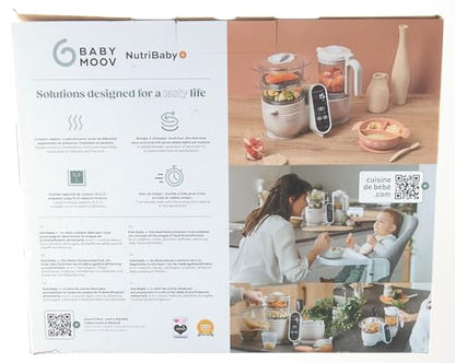 Babymoov Nutribaby(+) 6-ühes beebitoidu aurutaja ja mikser, 2.2 L, Mineral Beige