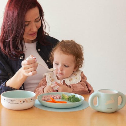 Suavinex Hygge beebi söögikomplekt, 5-osaline, roheline/valge