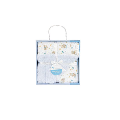 Interbaby beebitekk 80 × 110 cm – elevandi mustriga, sinine