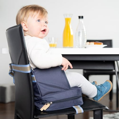 roba täispuhutava õhkpadjaga söögitooli kõrgendusiste lapsele, tumesinine