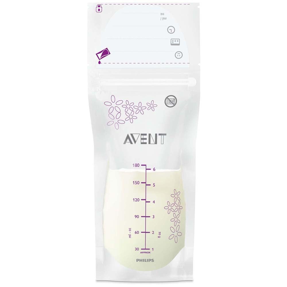 PHILIPS Avent rinnapiima säilituskotid SCF603/25, 180 ml, 25 tk, valge