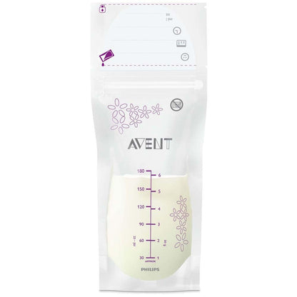PHILIPS Avent rinnapiima säilituskotid SCF603/25, 180 ml, 25 tk, valge