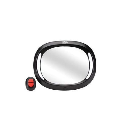 Interbaby autopeegel LED-valgustusega, kaugjuhtumispuldiga, must