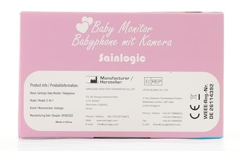 Sainlogic 1080P beebimonitor 5-tollise ekraani ja pööratava kaameraga