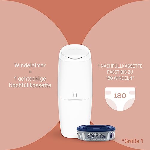 Angelcare Original Classic XL mähkmekonteiner 1 kassettiga, valge